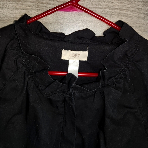 Loft Black Front Tie Jacket Sz. Medium - Picture 3 of 7